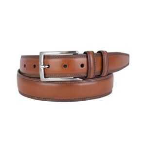 Trafalgar Brown Leather Belt Mens 40 Italian Full Grain Dress Business